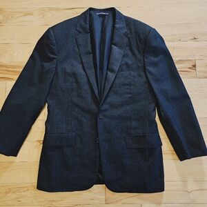 Polo Ralph Lauren Purple Label Men's Suit Nailhead Charcoal Grey Wool 38R 30x27